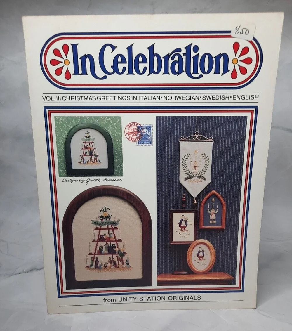 1989 Unity Station Originals Cross Stitch Leaflet Vol III Christmas Greetings